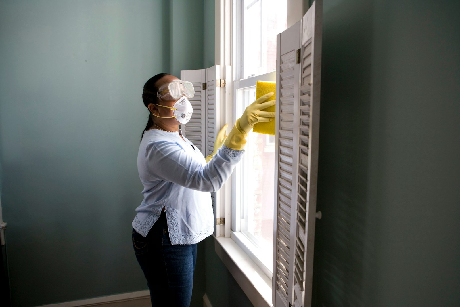 A professional cleaner at work
